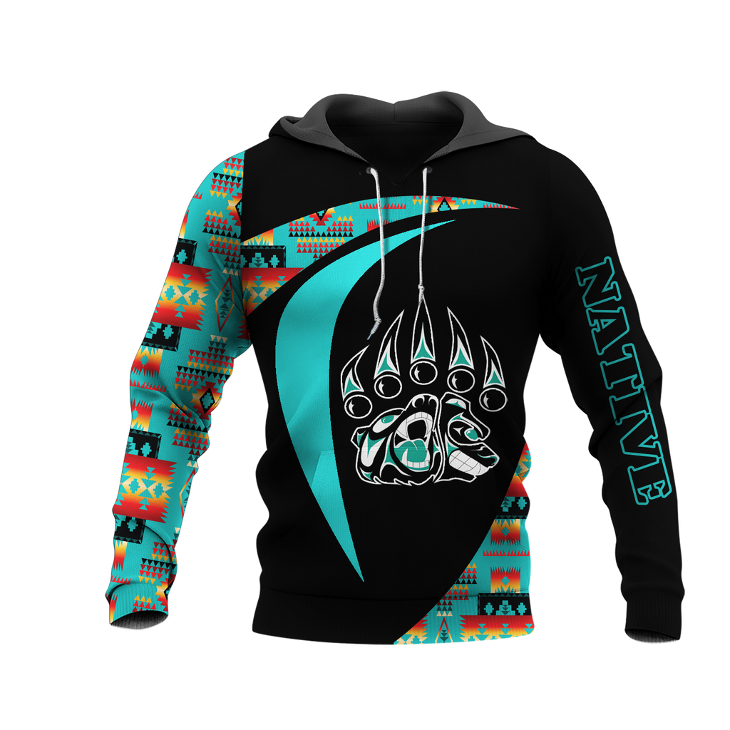 HD0013163 Bear Symbol Pattern Native American Pride 3D Hoodie