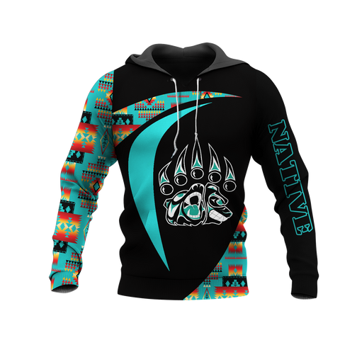 HD0013163 Bear Symbol Pattern Native American Pride 3D Hoodie