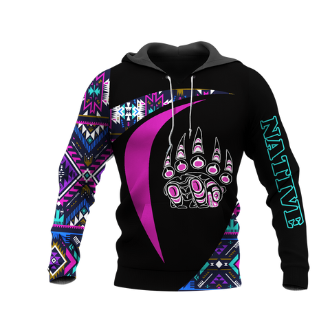 HD0013164 Bear Symbol Pattern Native American Pride 3D Hoodie