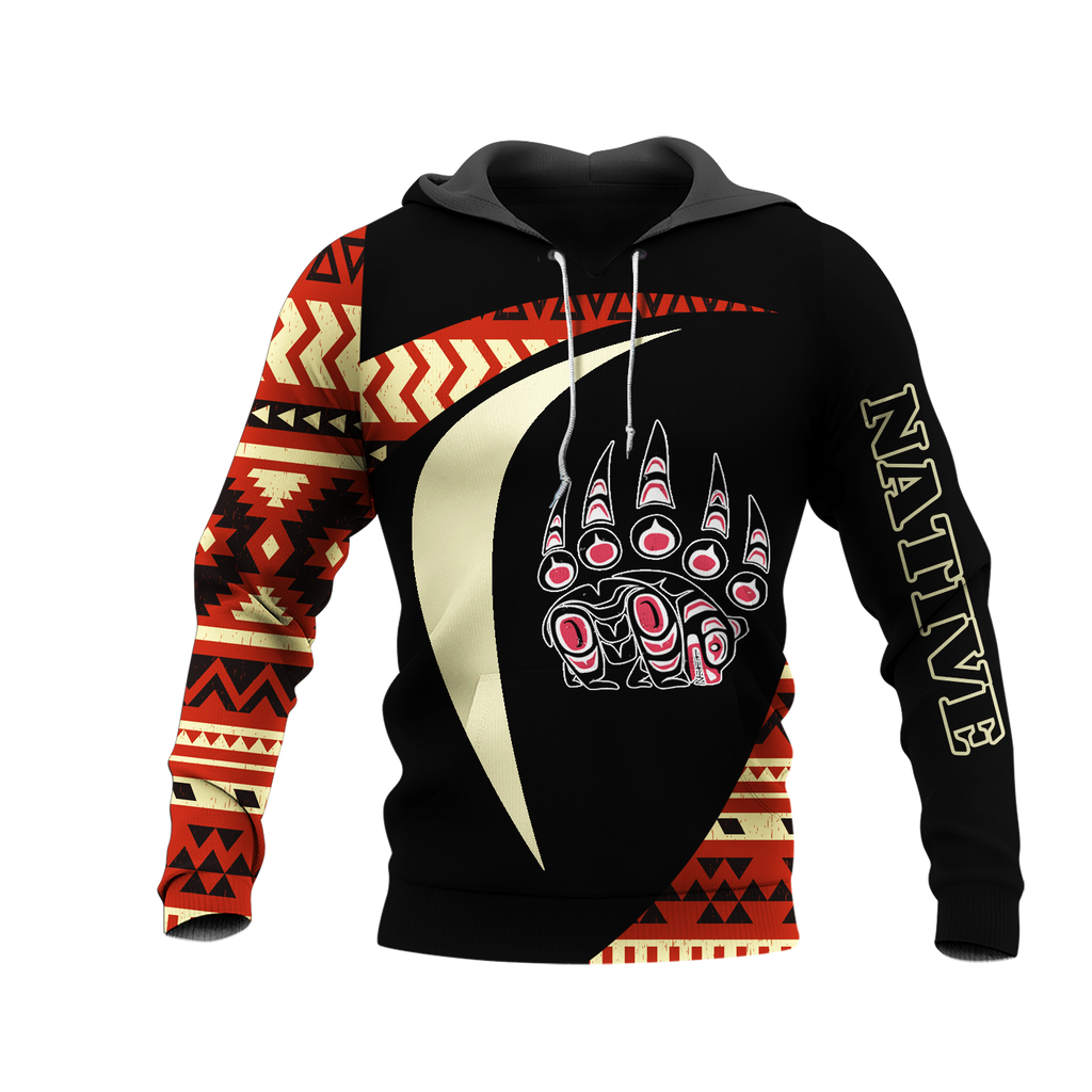 HD0013165 Bear Symbol Pattern Native American Pride 3D Hoodie