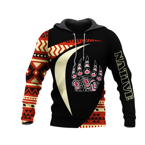 HD0013165 Bear Symbol Pattern Native American Pride 3D Hoodie