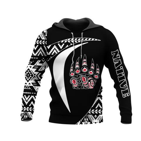 HD0013166 Bear Symbol Pattern Native American Pride 3D Hoodie