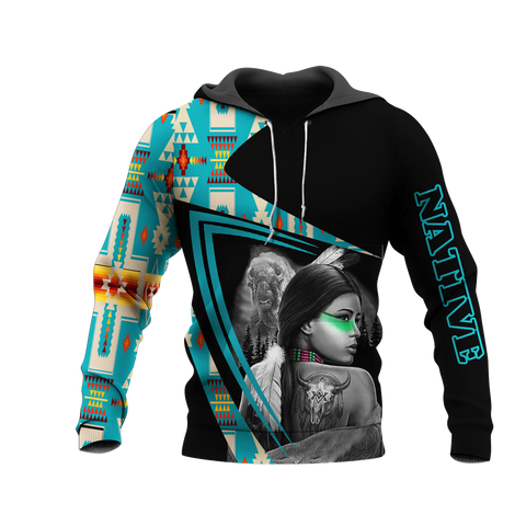 HD0013179 Girl Pattern Native American Pride 3D Hoodie