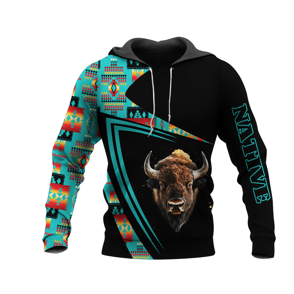 HD0013190 Bison Native American Pride 3D Hoodie