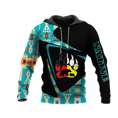 HD0013194 Bear Native American Pride 3D Hoodie