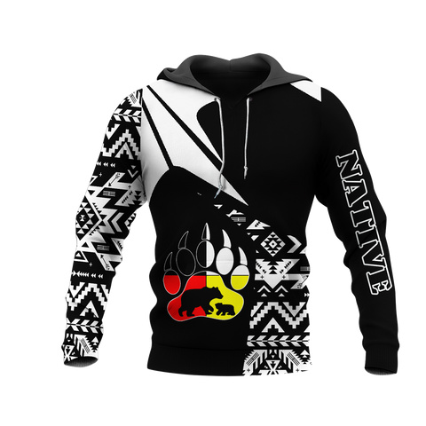 HD0013196 Bear Native American Pride 3D Hoodie