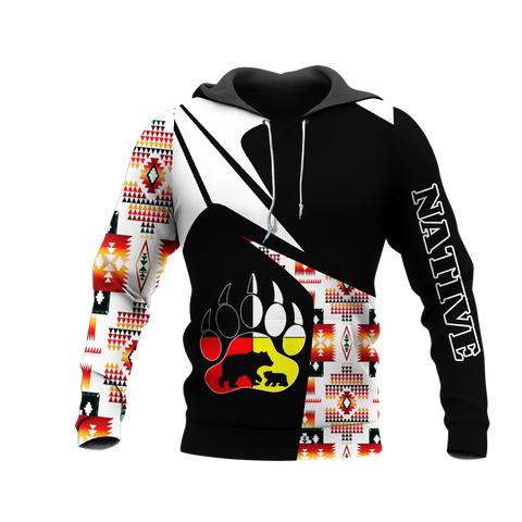 HD0013197 Bear Native American Pride 3D Hoodie