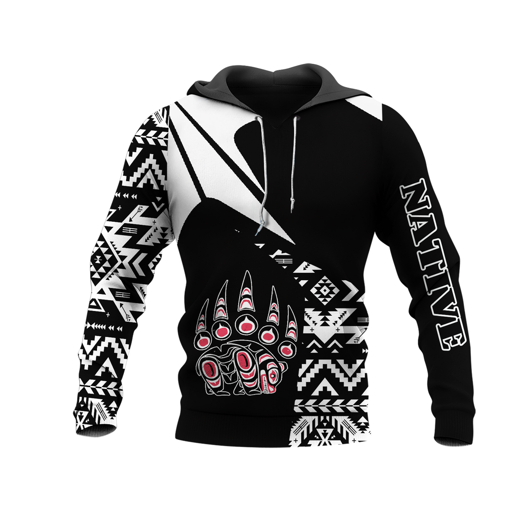 HD0013198 Bear Native American Pride 3D Hoodie