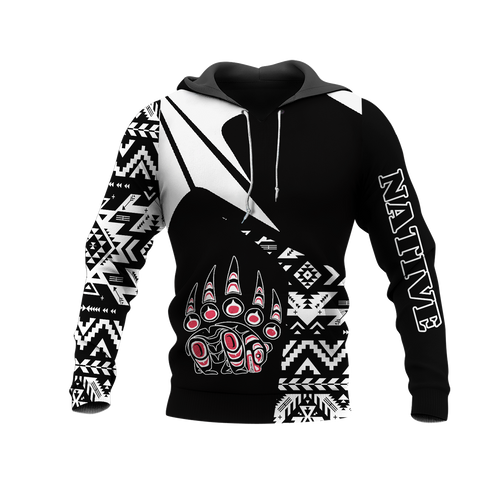 HD0013198 Bear Native American Pride 3D Hoodie