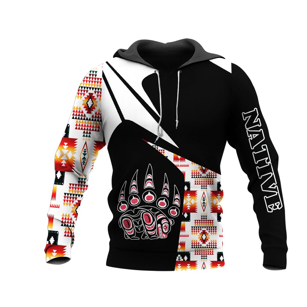 HD0013199 Bear Native American Pride 3D Hoodie