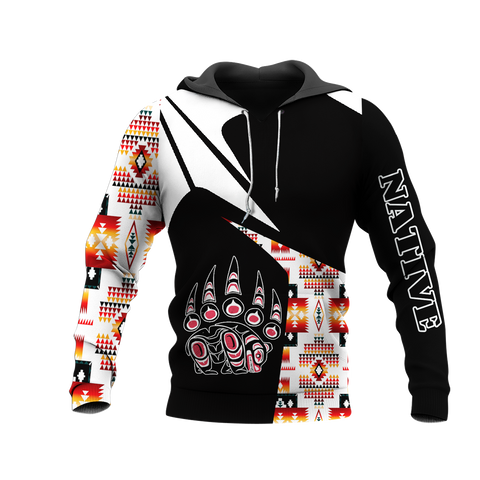 HD0013199 Bear Native American Pride 3D Hoodie