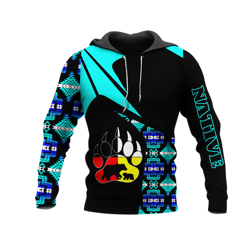 HD0013201 Bear Native American Pride 3D Hoodie