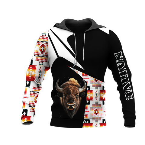 HD0013206 Bison Native American Pride 3D Hoodie