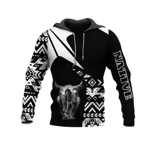 HD0013207 Bison Chief Native American Pride 3D Hoodie