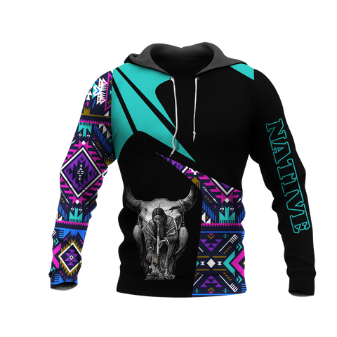 HD0013208 Bison Chief Native American Pride 3D Hoodie