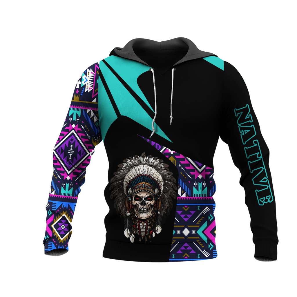 HD0013209 Bison Chief Native American Pride 3D Hoodie