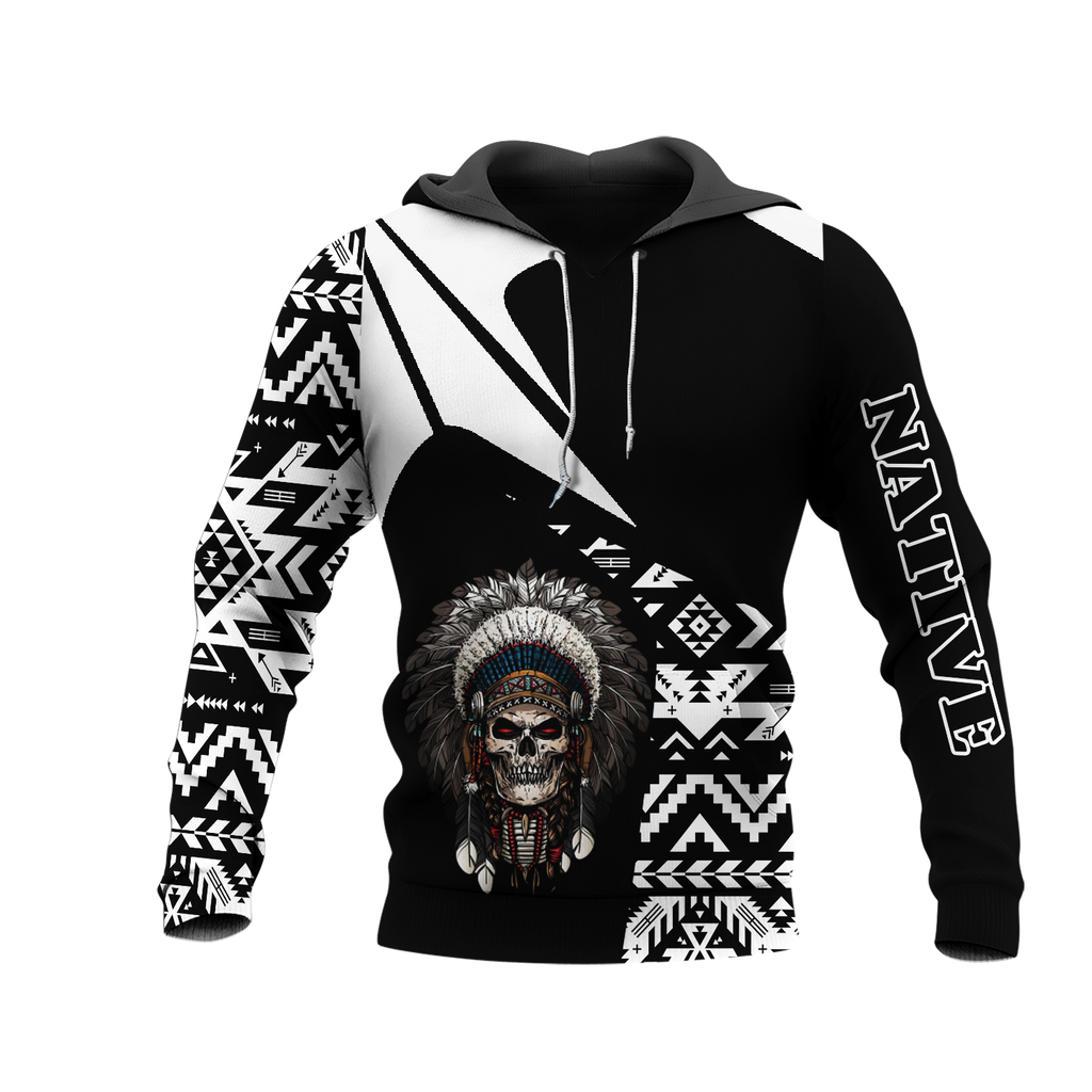 HD0013210 Skull  Native American Pride 3D Hoodie