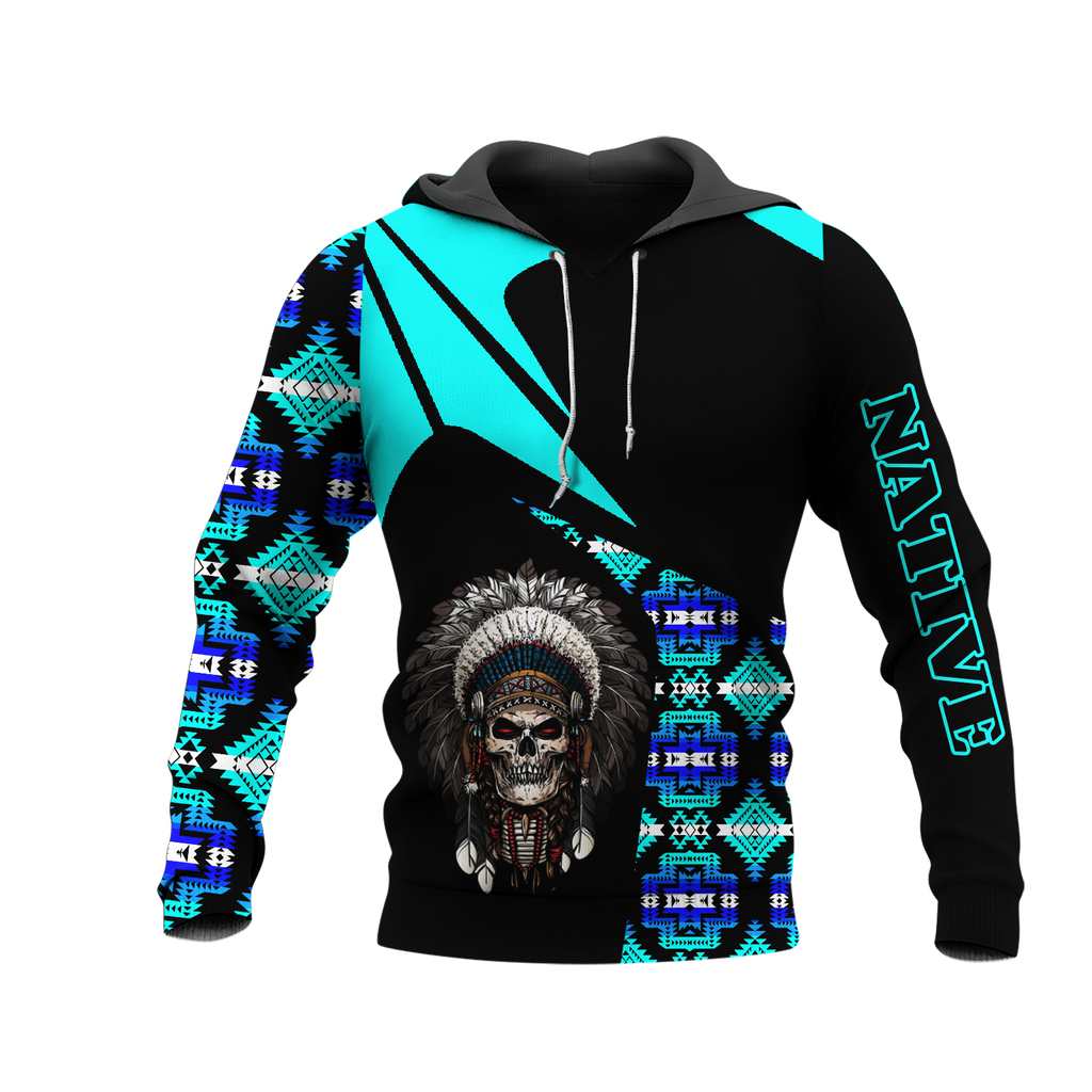 HD0013211 Skull  Native American Pride 3D Hoodie