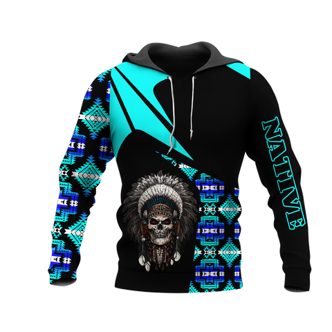 HD0013211 Skull  Native American Pride 3D Hoodie