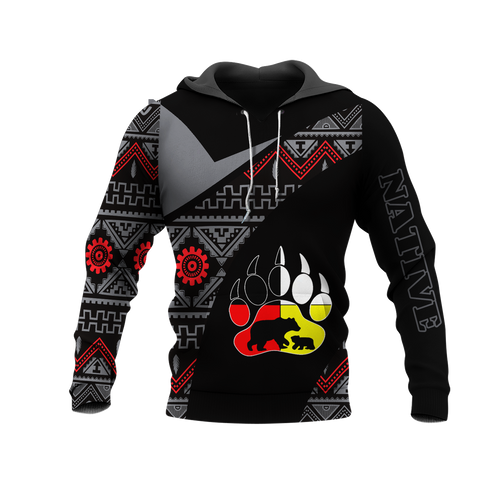 HD0013218 Bear Native American Pride 3D Hoodie