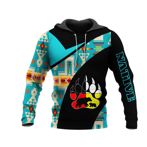 HD0013219 Bear Native American Pride 3D Hoodie