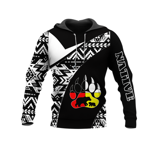 HD0013220 Bear Native American Pride 3D Hoodie