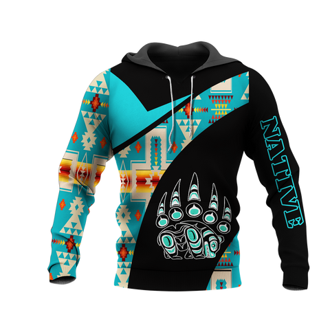 HD0013221 Bear Native American Pride 3D Hoodie