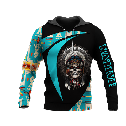 HD0013229 Skull Native American Pride 3D Hoodie