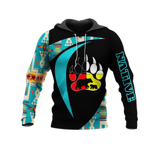 HD0013233 Bear Native American Pride 3D Hoodie