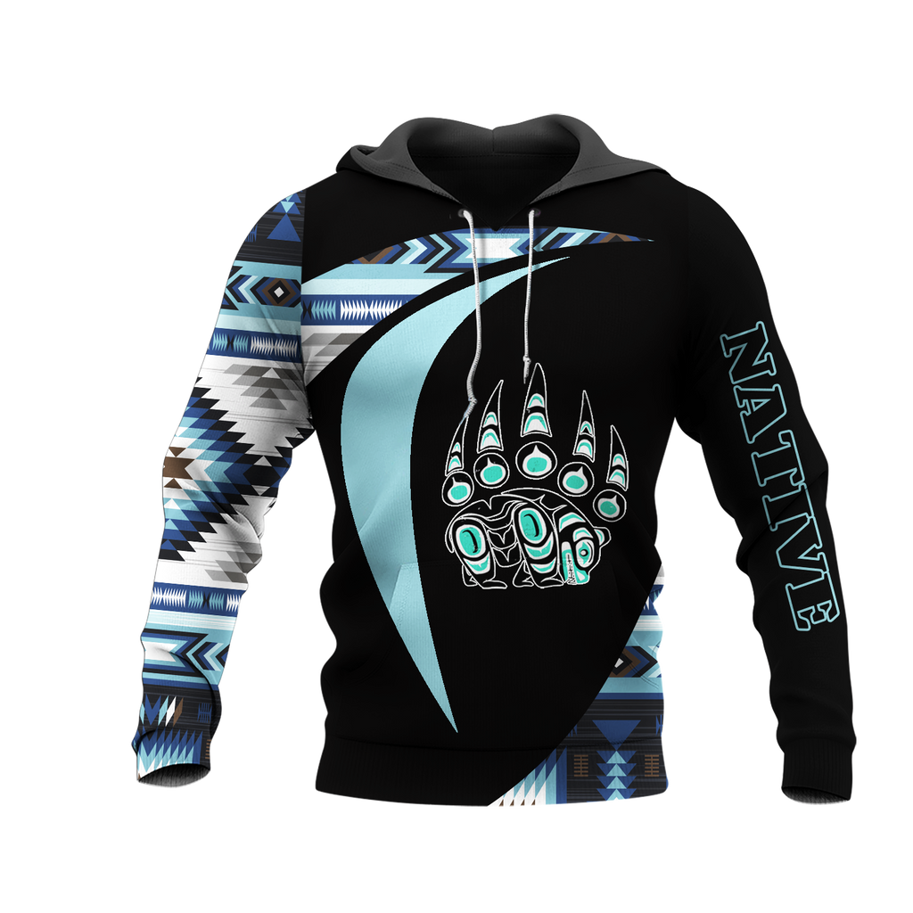 HD0013234 Bear Native American Pride 3D Hoodie