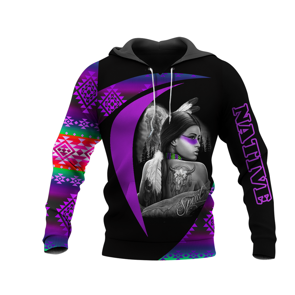 HD0013238 Girl Native American Pride 3D Hoodie