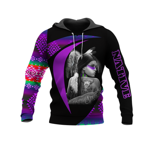 HD0013238 Girl Native American Pride 3D Hoodie