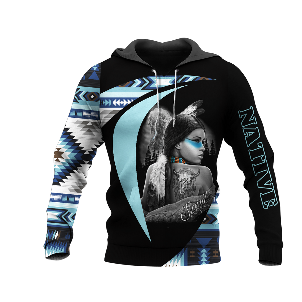 HD0013239 Girl Native American Pride 3D Hoodie