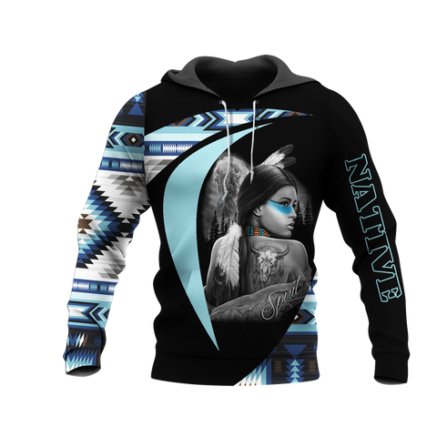 HD0013239 Girl Native American Pride 3D Hoodie