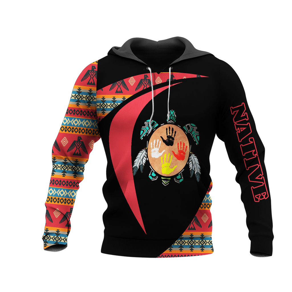 HD0013240 Tribal Turtle  Native American Pride 3D Hoodie