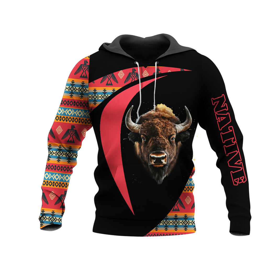 HD0013243 Bison Native American Pride 3D Hoodie