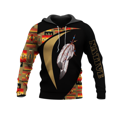 HD0013253 Feather Native American Pride 3D Hoodie