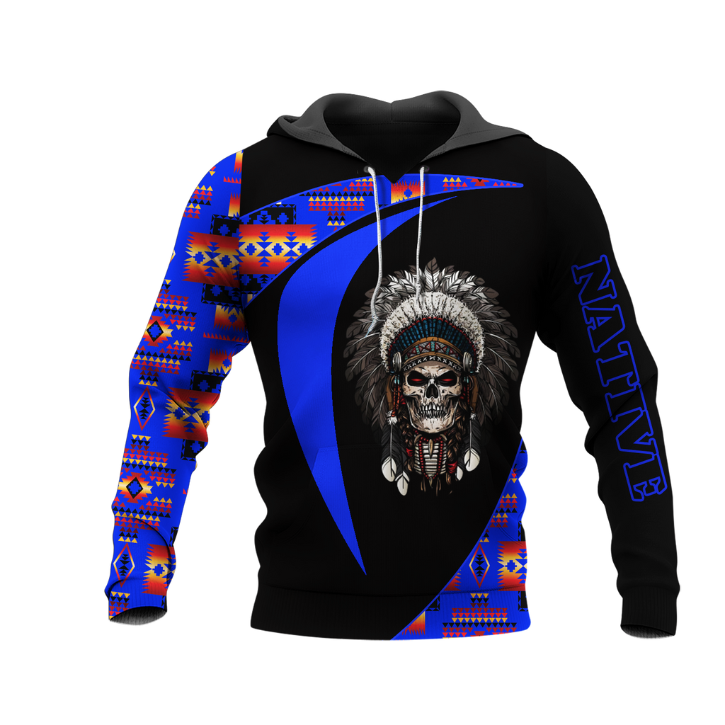 HD0013255 Skull Native American Pride 3D Hoodie