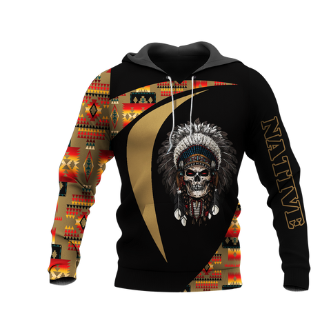 HD0013256 Skull Native American Pride 3D Hoodie