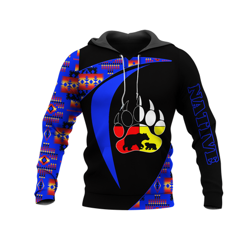 HD0013257 Bear Native American Pride 3D Hoodie