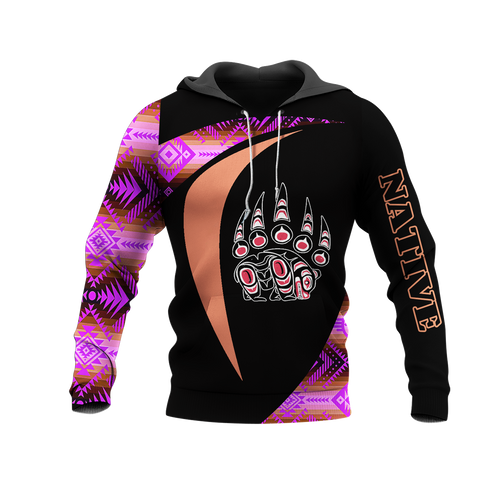 HD0013260 Bear Native American Pride 3D Hoodie