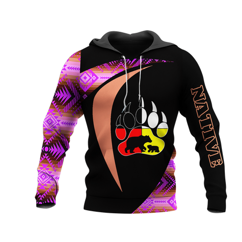 HD0013261 Bear Native American Pride 3D Hoodie