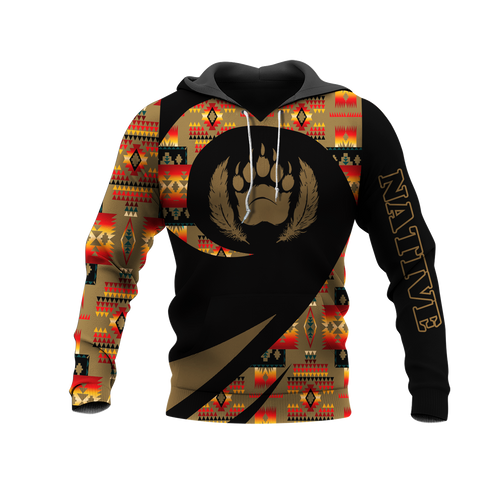 HD0013267 Bear Native American Pride 3D Hoodie