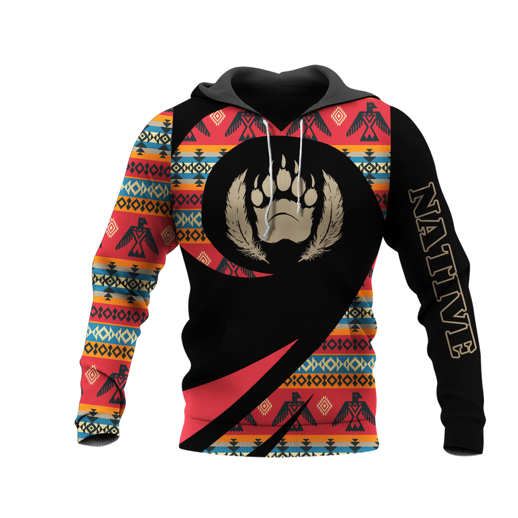 HD0013268 Bear Native American Pride 3D Hoodie