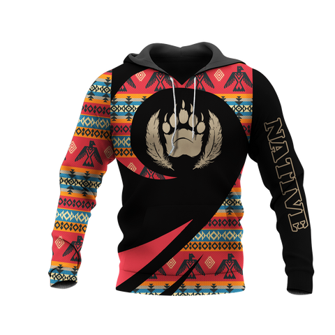 HD0013268 Bear Native American Pride 3D Hoodie