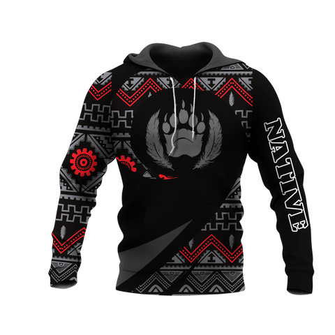 HD0013270 Bear Native American Pride 3D Hoodie