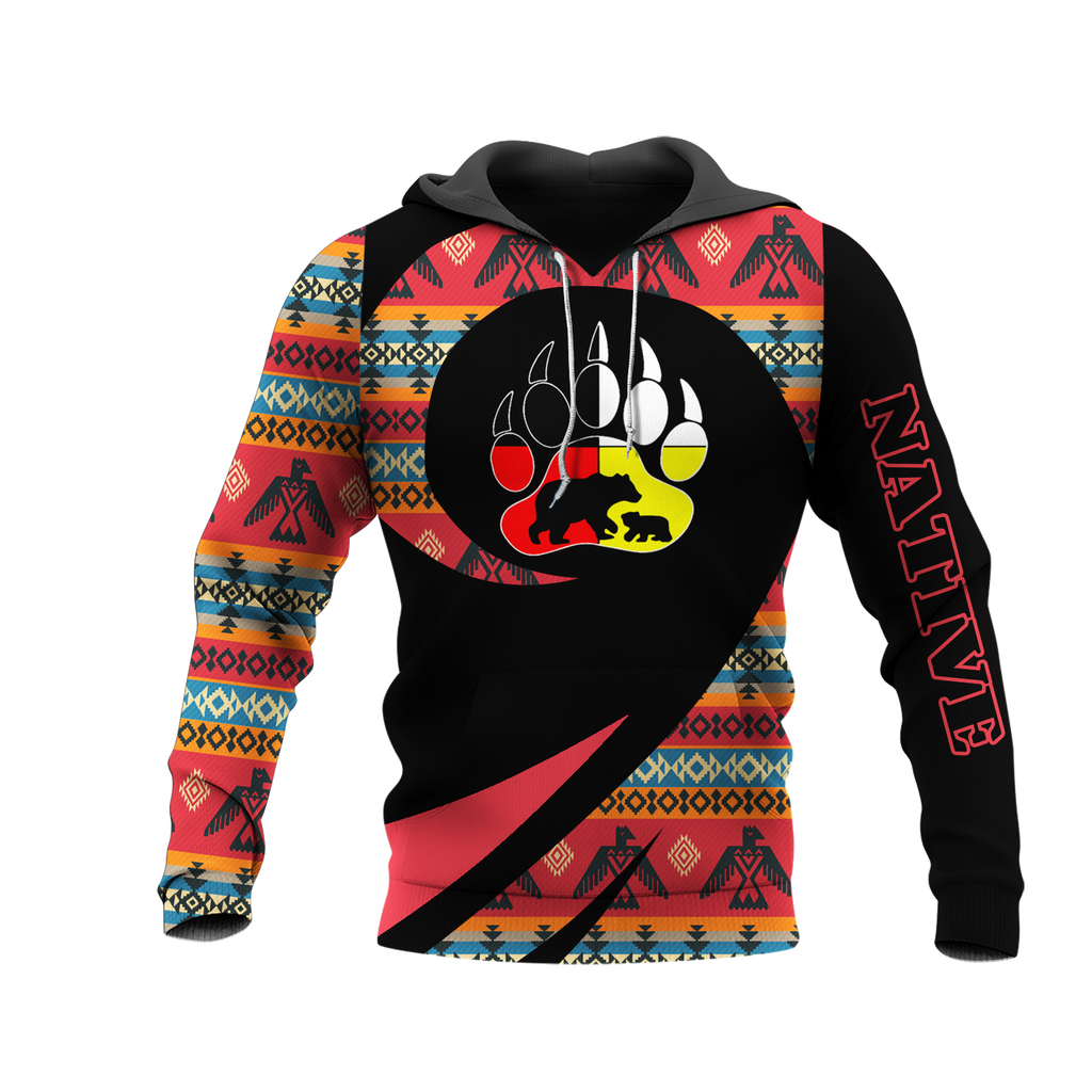 HD0013271 Bear Native American Pride 3D Hoodie