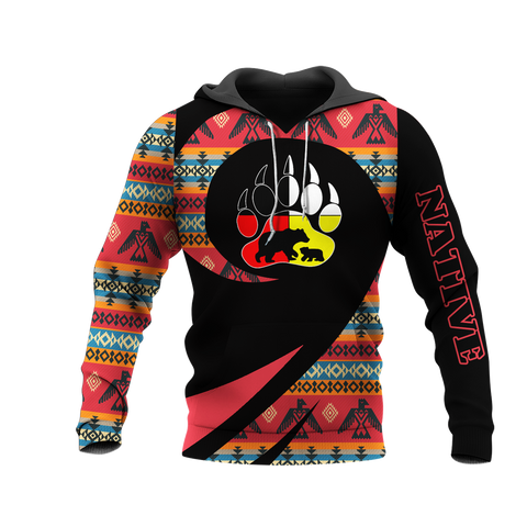 HD0013271 Bear Native American Pride 3D Hoodie