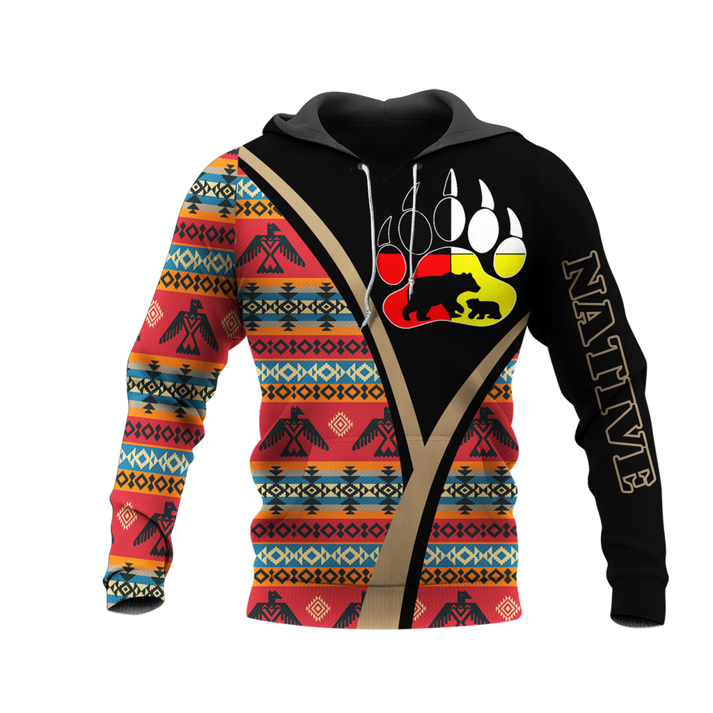 HD0013287 Bear Symbol Native American Pride 3D Hoodie