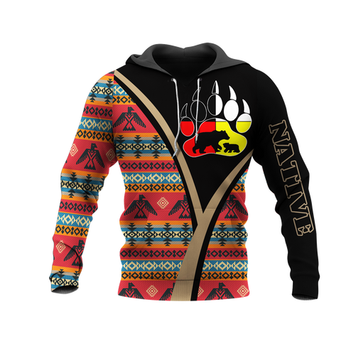 HD0013287 Bear Symbol Native American Pride 3D Hoodie